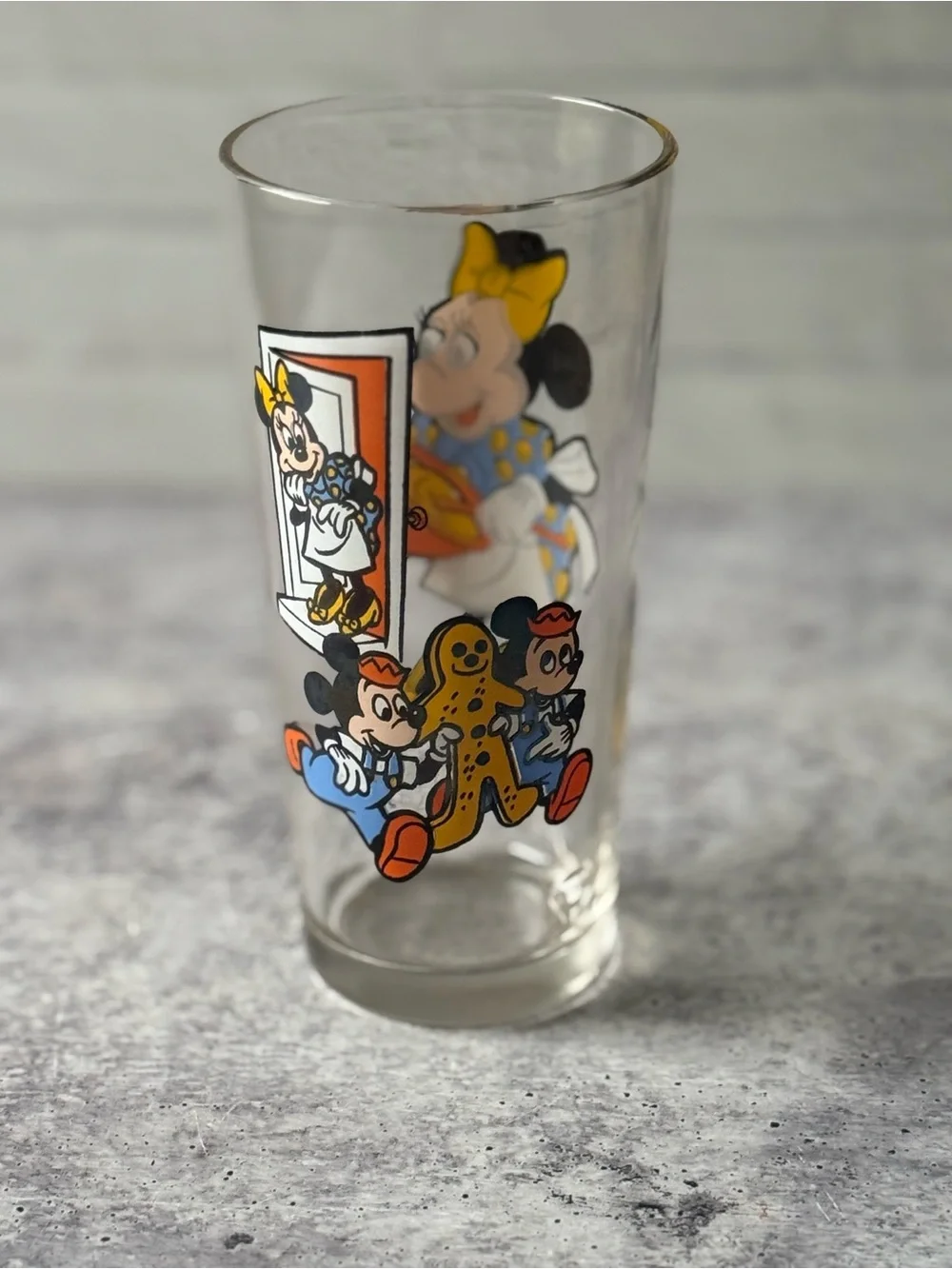 Vintage 1978 Disney Minnie Mouse Drinking Glass Happy Birthday Mickey Pepsi